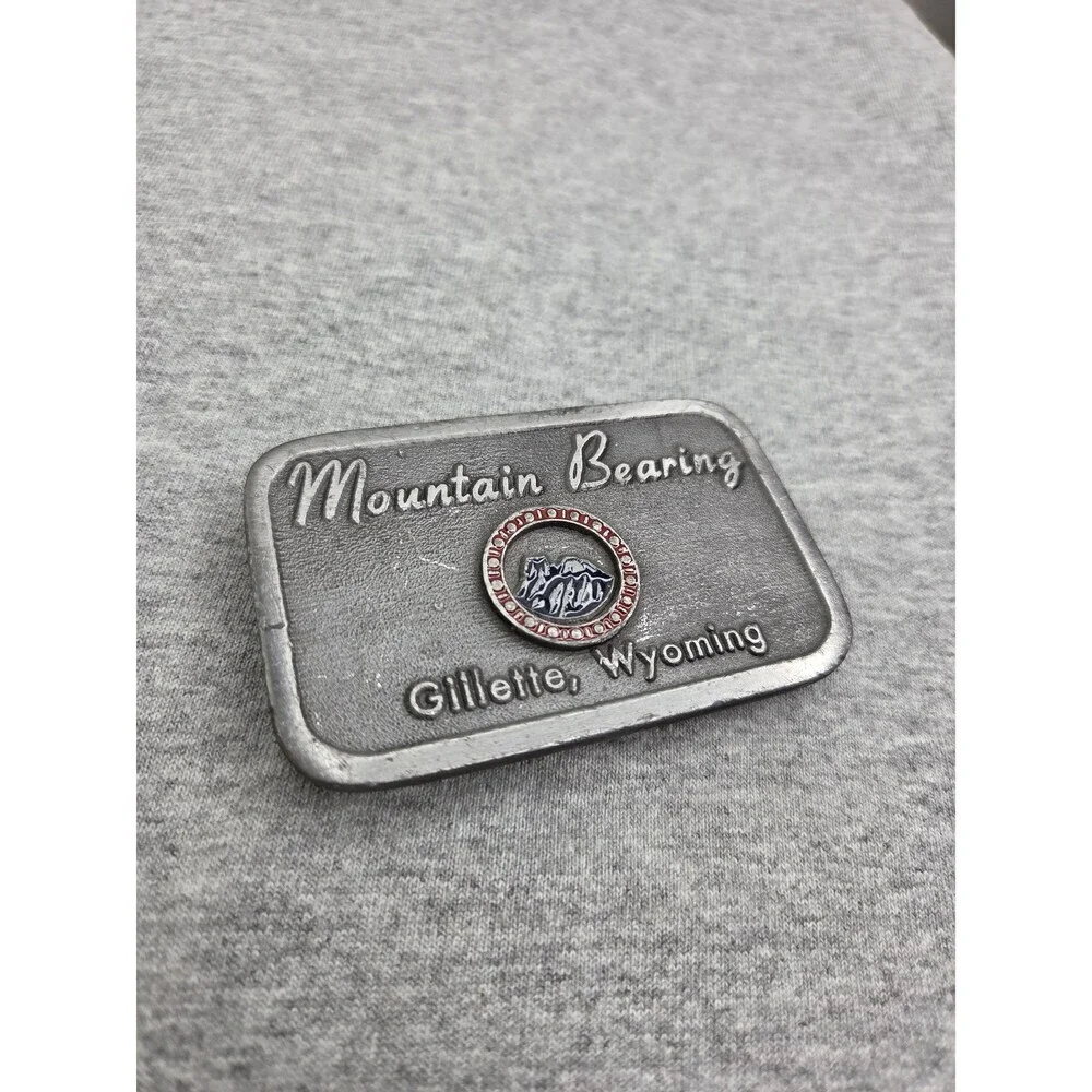 Mountain Bearing Gillette Wyoming Heavy Metal Belt Buckle